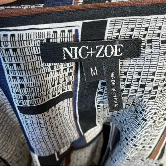 NIC + ZOE Silk & Viscose Falling Cube Tunic Blouse from Texas by Ciao Sz Medium - Picture 5 of 6